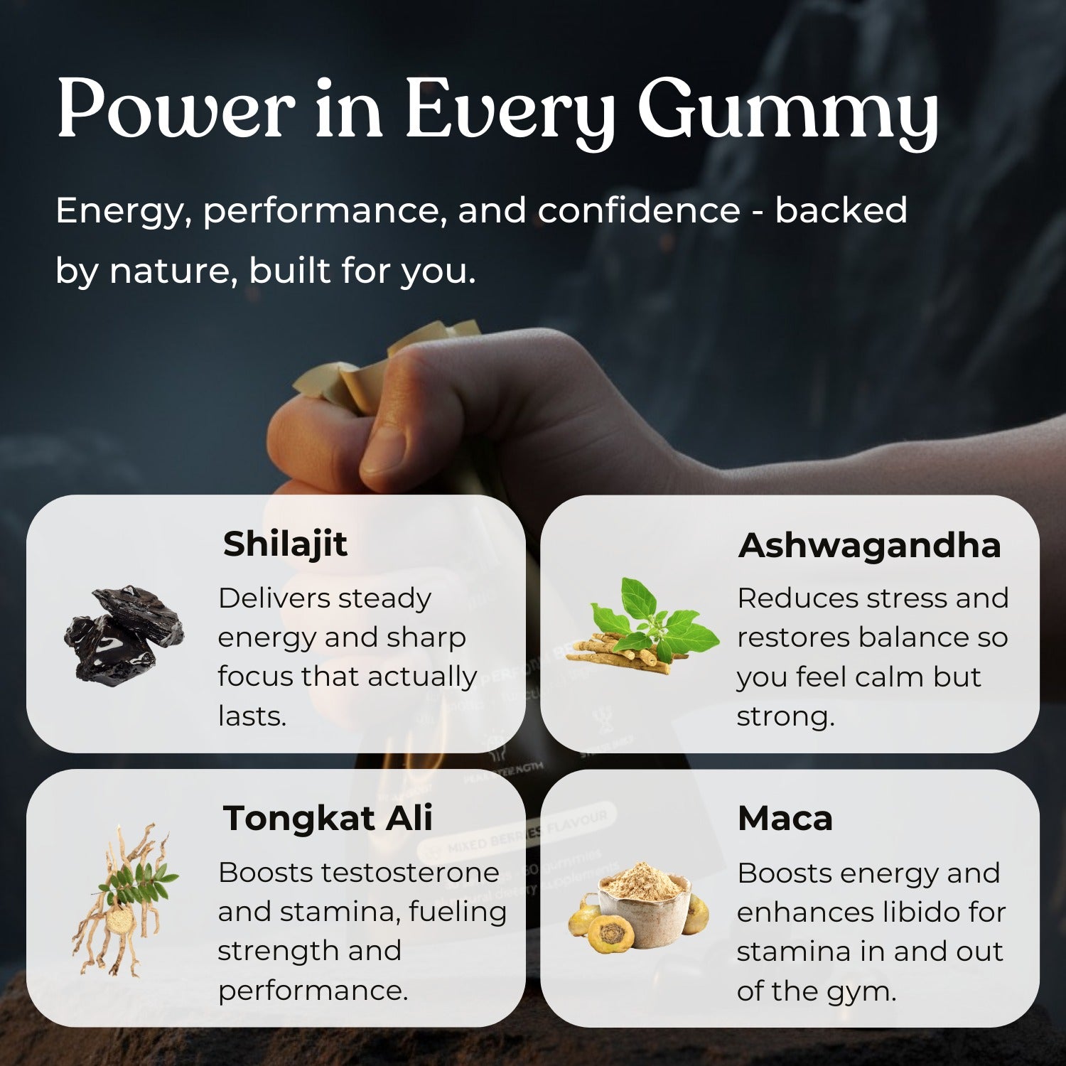 Shilajit Energy Gummies